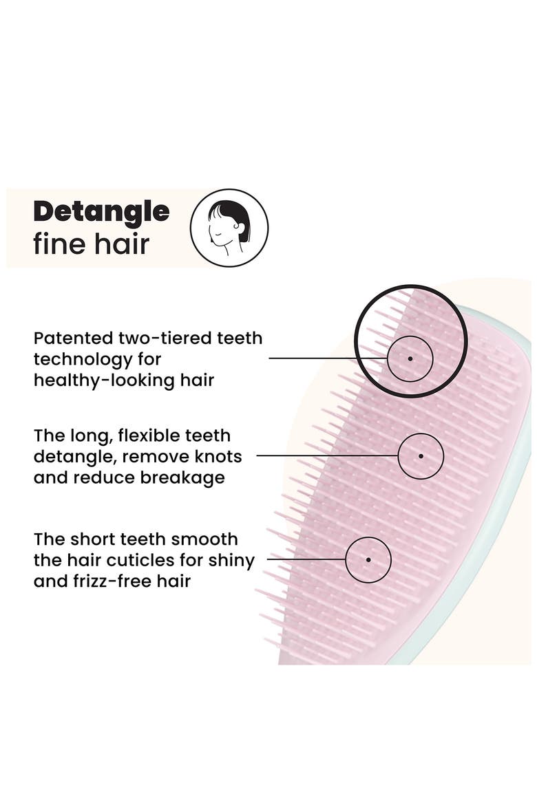 Ultimate Detangler Hairbrush for Fine & Fragile, Alternate, color, BABY PINK / MINT