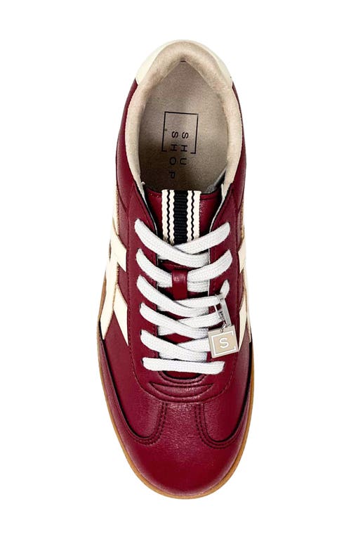 Shushop Sasha Sneaker In Burgundy