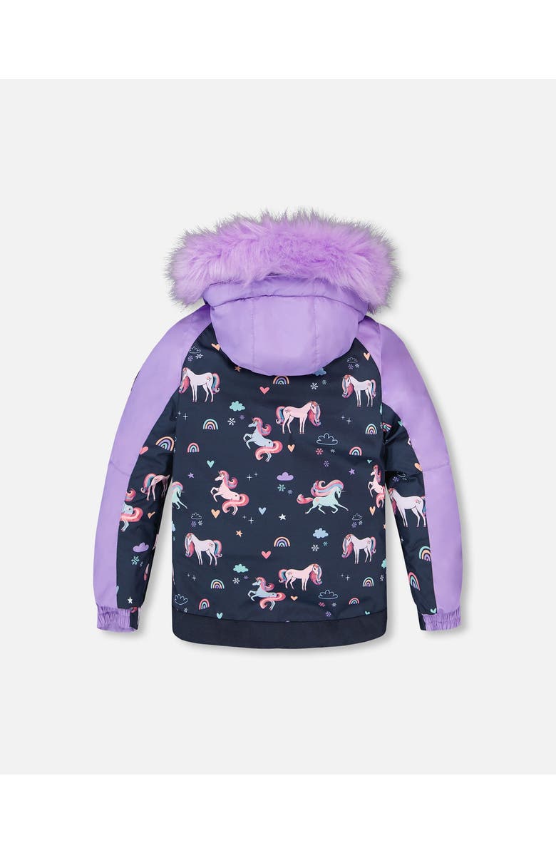 Deux par Deux Girl Two-Piece Play Snowsuit with Jacket, Alternate, color, Lavender