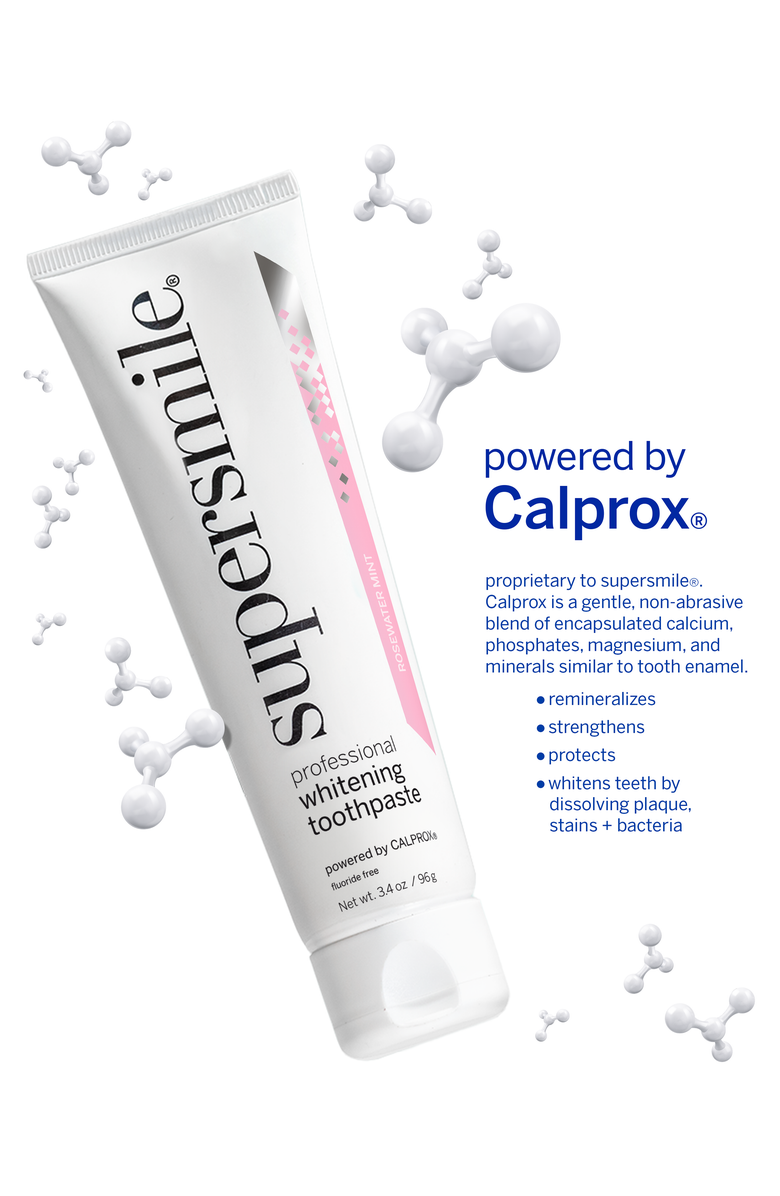 Supersmile Fluoride Free Professional Whitening Toothpaste - Rosewater Mint, Alternate, color, White
