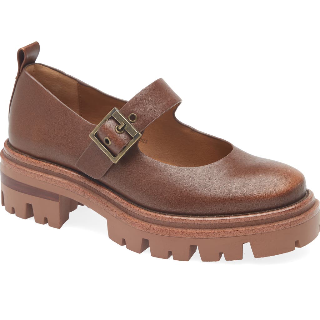 Korks Veronika Mary Jane Flat In Brown
