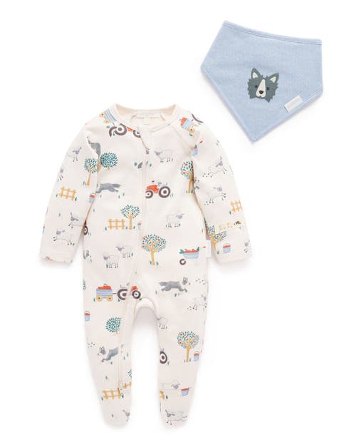 Thick Zip Footie & Bib Set