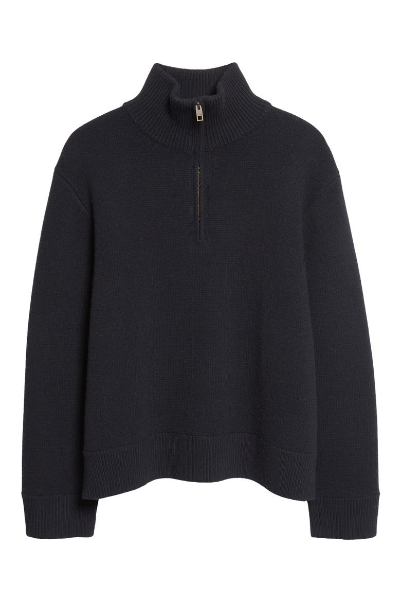 Axel Quarter Zip Lambswool Sweater, Alternate, color, DARK NAVY