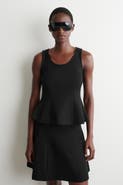 COS Sculpted Paneled Jersey Top