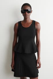 COS Sculpted Paneled Jersey Top