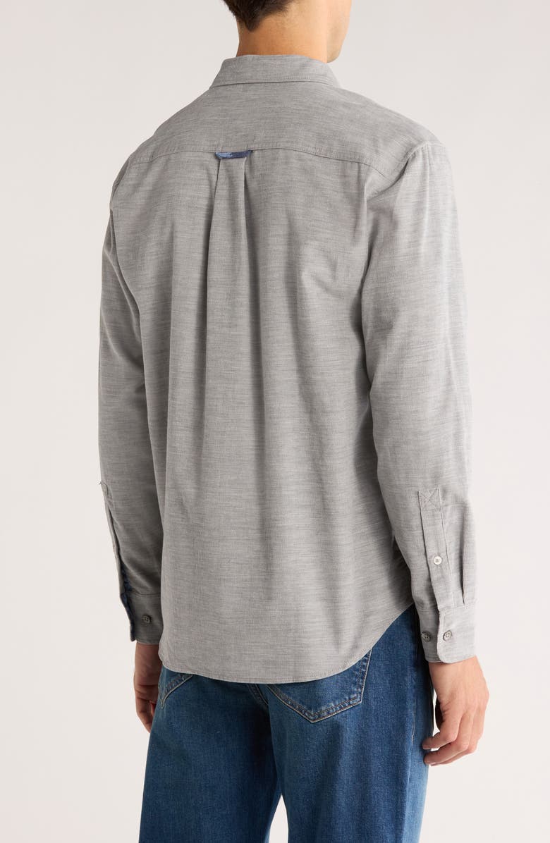 Tommy Bahama Coastline Cord Heather Bay Cotton Corduroy Button-Up Shirt, Alternate, color, Light Grey Heather