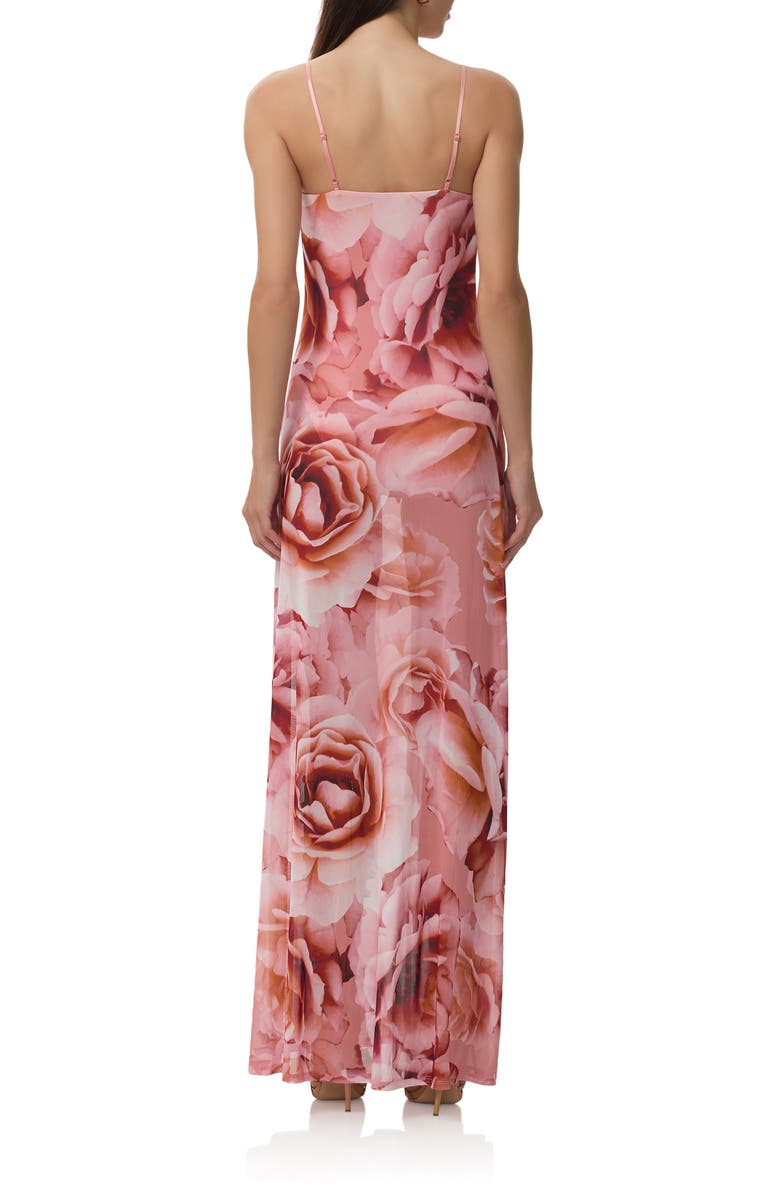 AFRM Shea Floral Print Slipdress, Alternate, color, Peach Roses