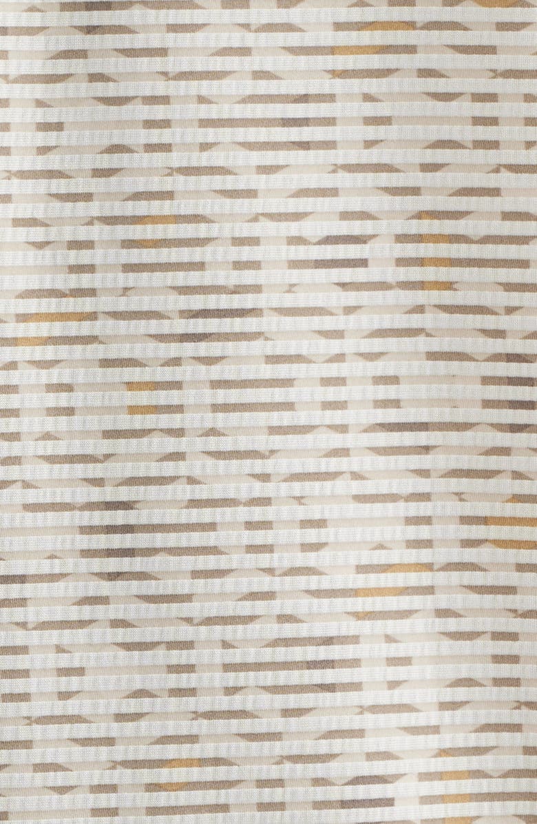 Tommy Bahama Costa Wave Mosaic Print Seersucker Stripe IslandZone<sup>®</sup> Polo, Alternate, color, Abbey Stone