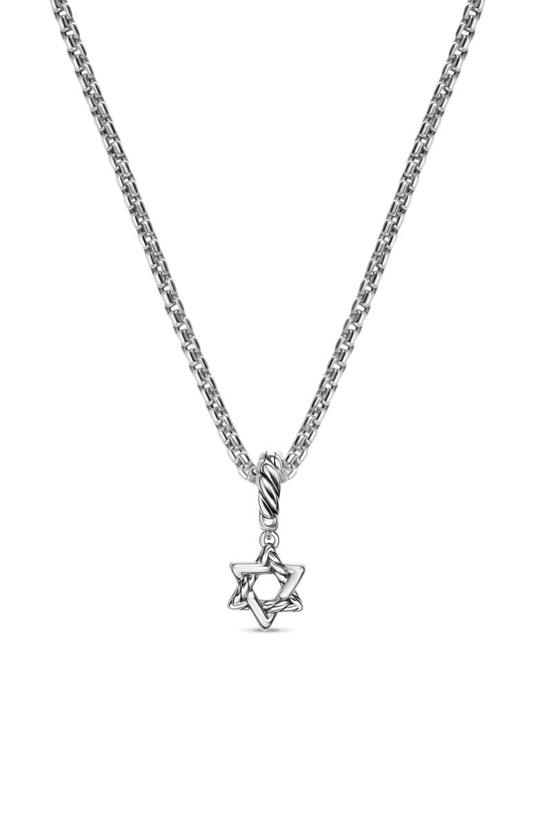 David Yurman Micro Pavé Star of David Enhancer in Sterling Silver with Diamonds, 7.4mm, Alternate, color, Diamond