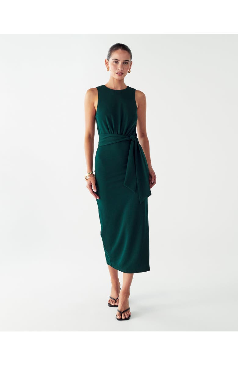 WILLA Aleda Midi Dress, Alternate, color, Emerald