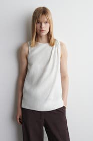 COS Twisted-Detail Linen Top