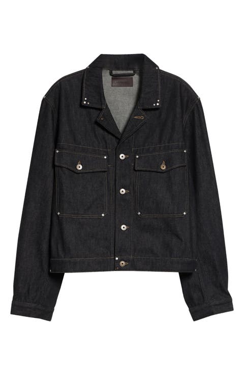 Studded Denim Trucker Jacket