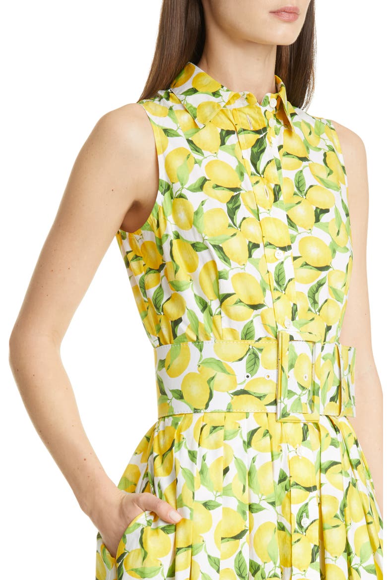 Lemon Print Midi Shirtdress, Alternate, color, LEMON/ OPTIC WHITE MULTI