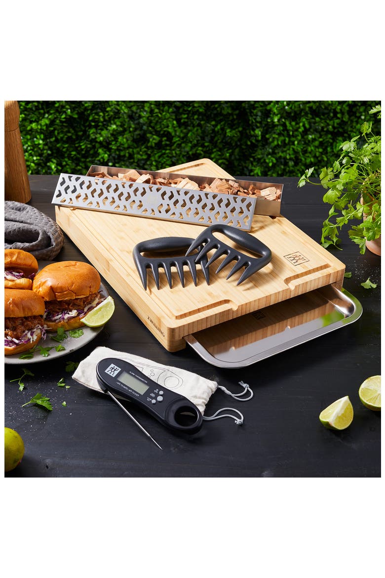 Barbecue 4-Piece Smoke Set, Alternate, color, STAINLESS STEEL
