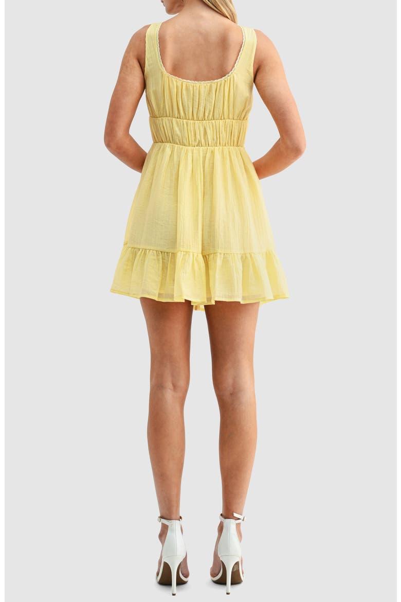 Square Neck Button Front Minidress, Alternate, color, YELLOW