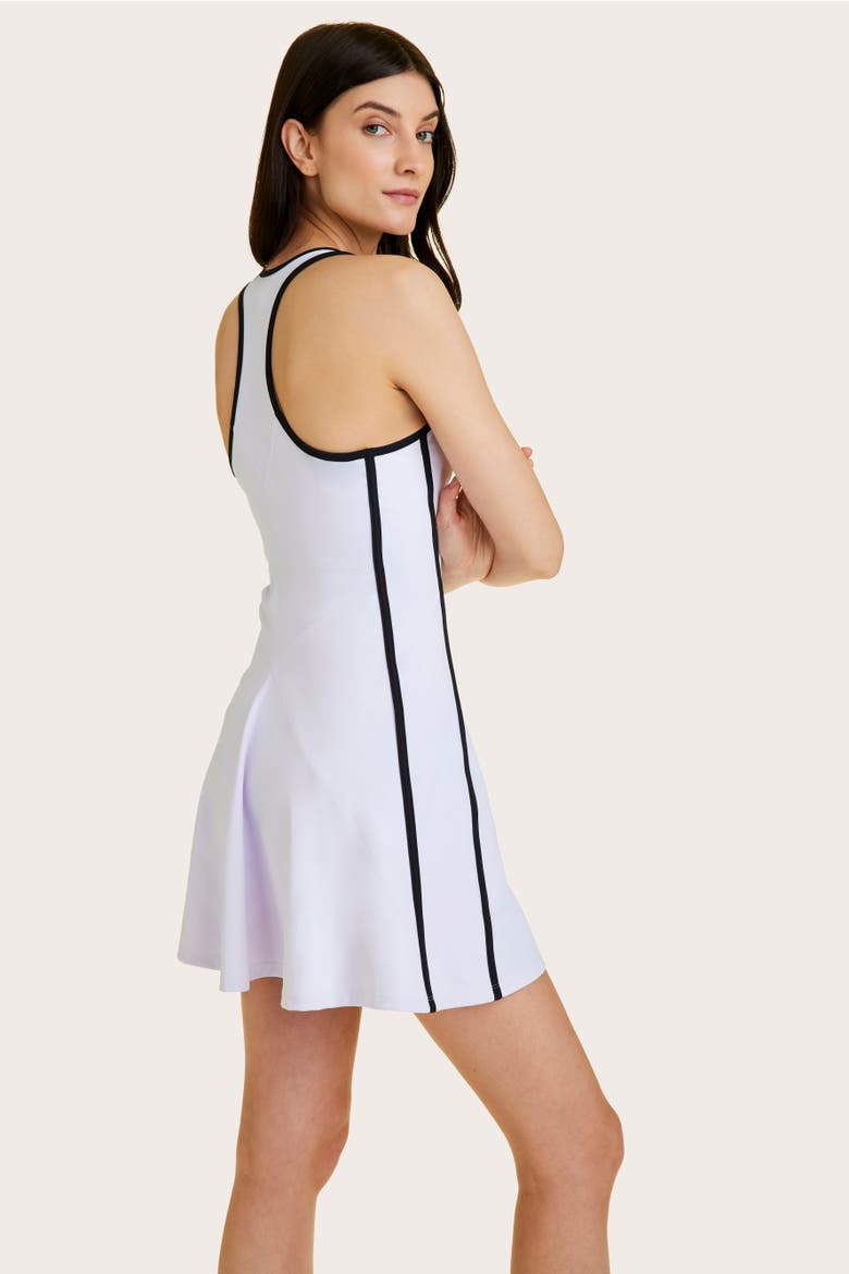 Framed Serena Dress, Alternate, color, White + Black