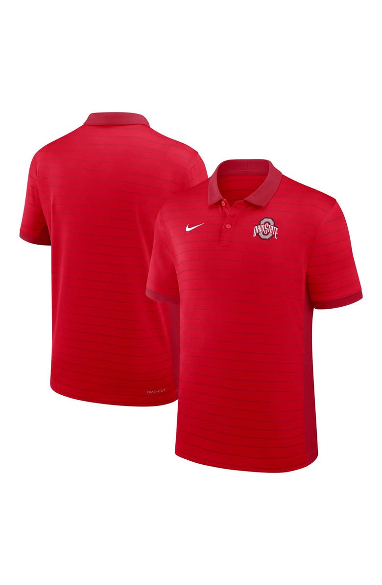 Nike Men's Nike Scarlet Ohio State Buckeyes 2025 Early Season Coaches Sideline Victory Stripe Performance Polo, Main, color, Scarlet