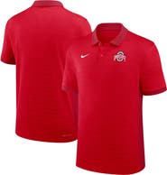 Nike Men's Nike Scarlet Ohio State Buckeyes 2025 Early Season Coaches Sideline Victory Stripe Performance Polo