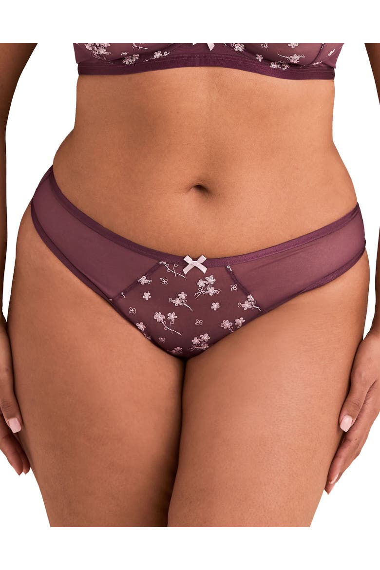 Clementin Brazilian Panties, Main, color, Dark purple