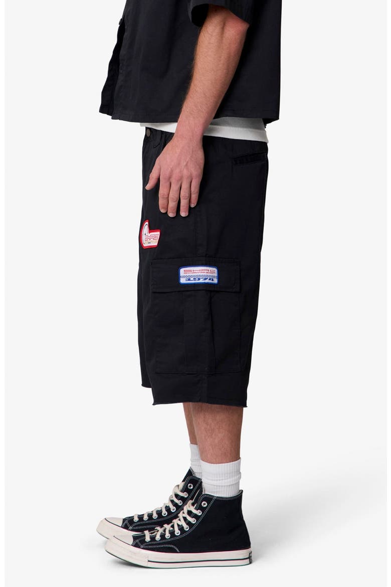 Baggy Cargo Work Shorts, Alternate, color, BLACK