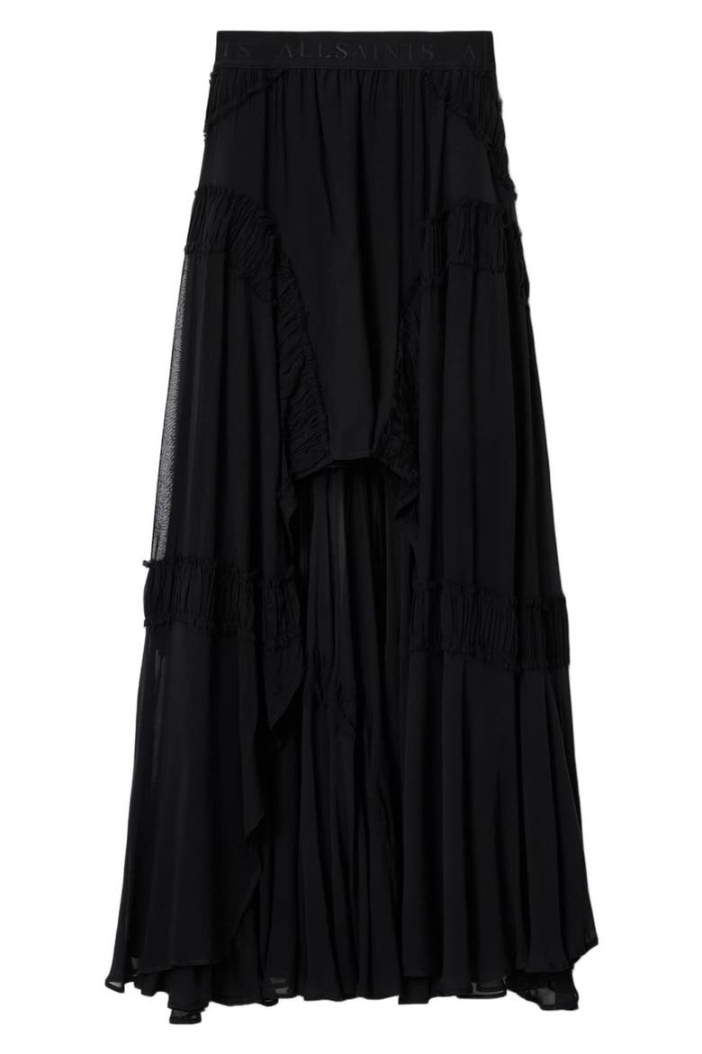 Dorina High Low Skirt, Alternate, color, BLACK