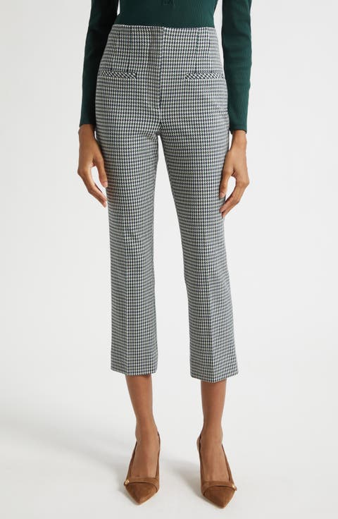 Kean Houndstooth Check Crop Pants