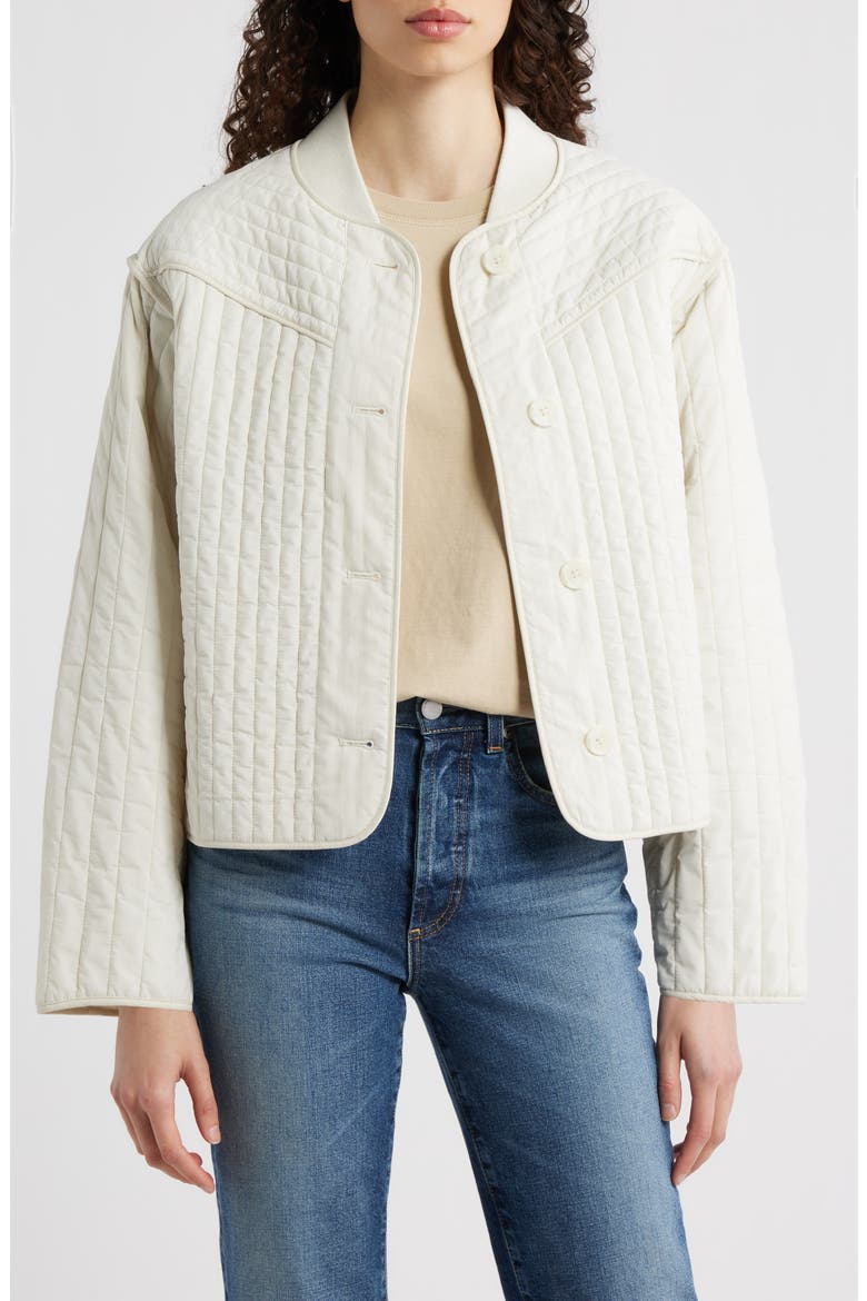 Margot Quilted Jacket, Main, color, PLAIN TAN