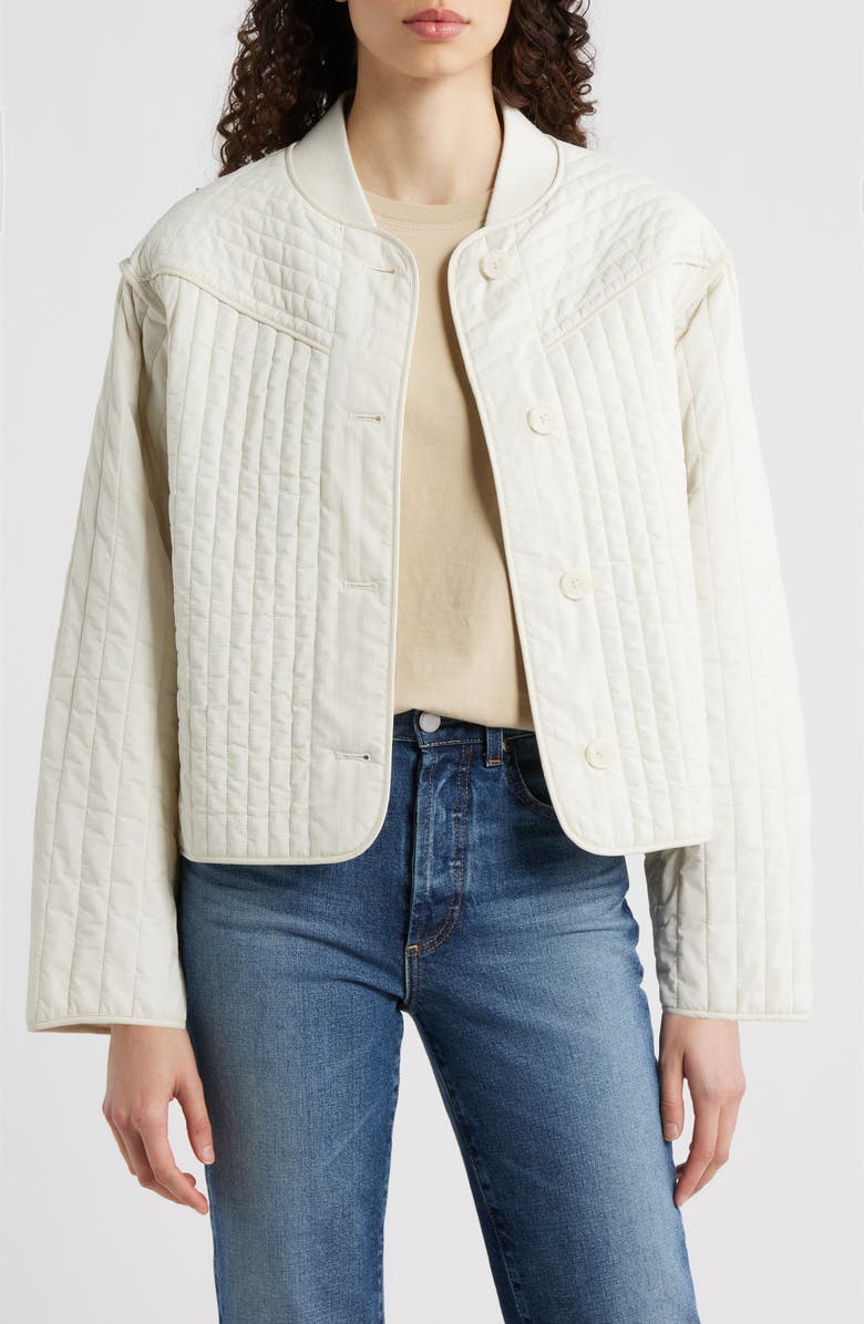 rag & bone Margot Quilted Jacket, Main, color, Plain Tan