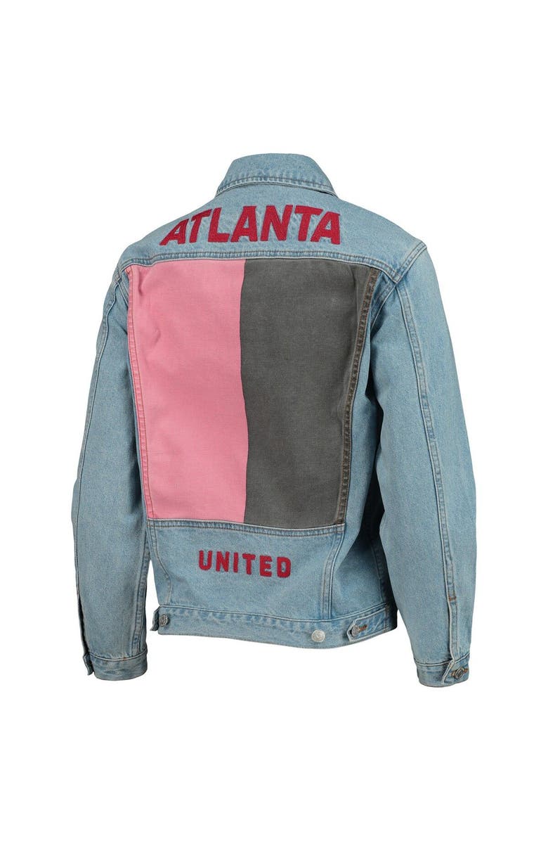 THE WILD COLLECTIVE Women's The Wild Collective Blue Atlanta United FC Print Denim Button-Up Jacket, Alternate, color, Blue