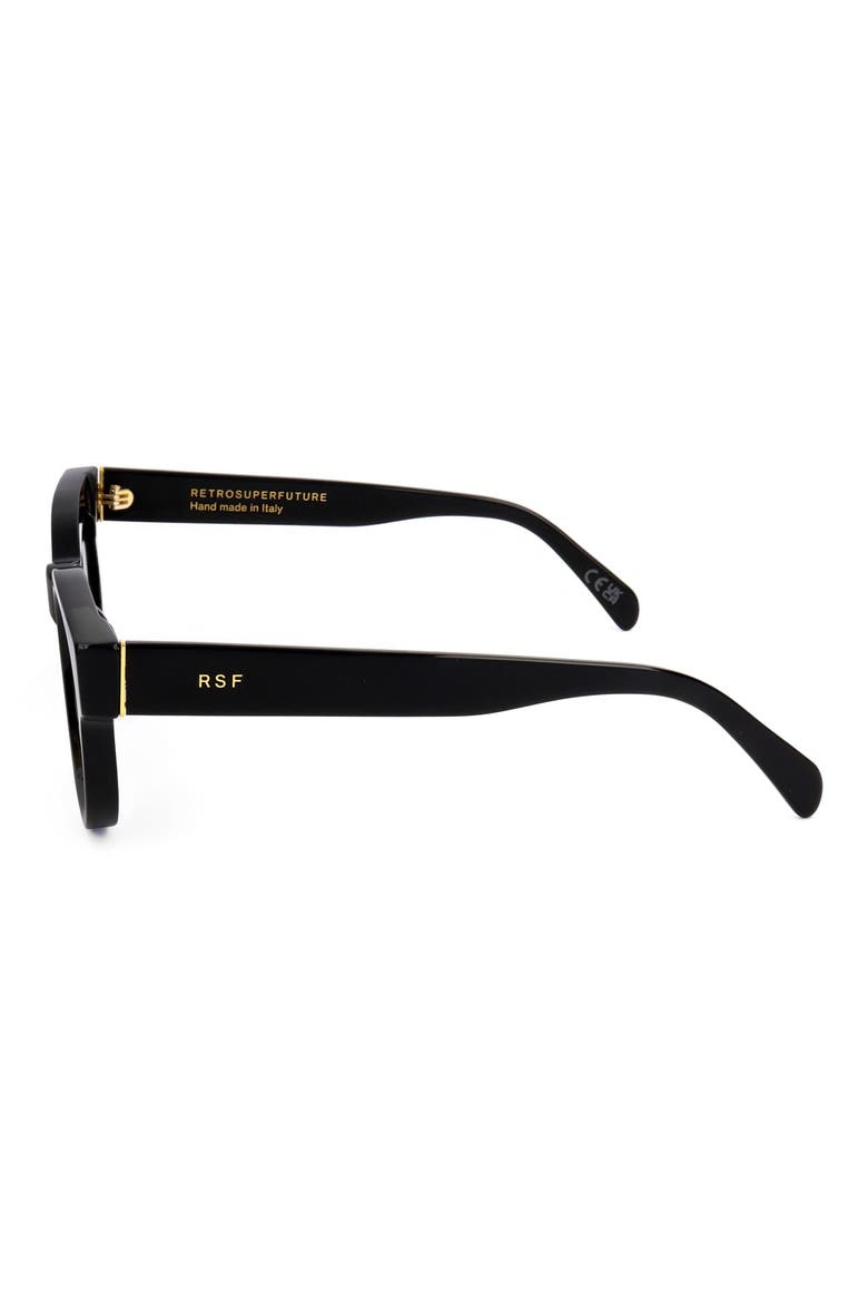 48mm Round Sunglasses, Alternate, color, BLACK