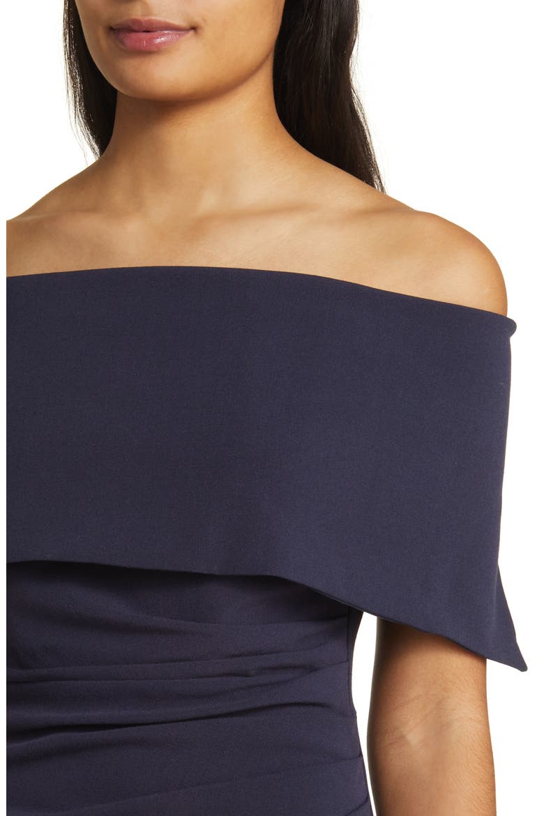 Off-the-Shoulder Sheath Dress, Alternate, color, NAVY