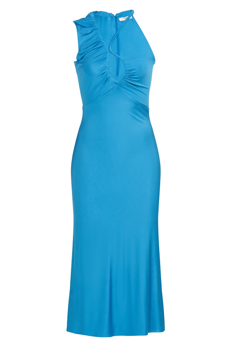 Phebe Cutout Cord Strap Midi Dress, Alternate, color, CYAN