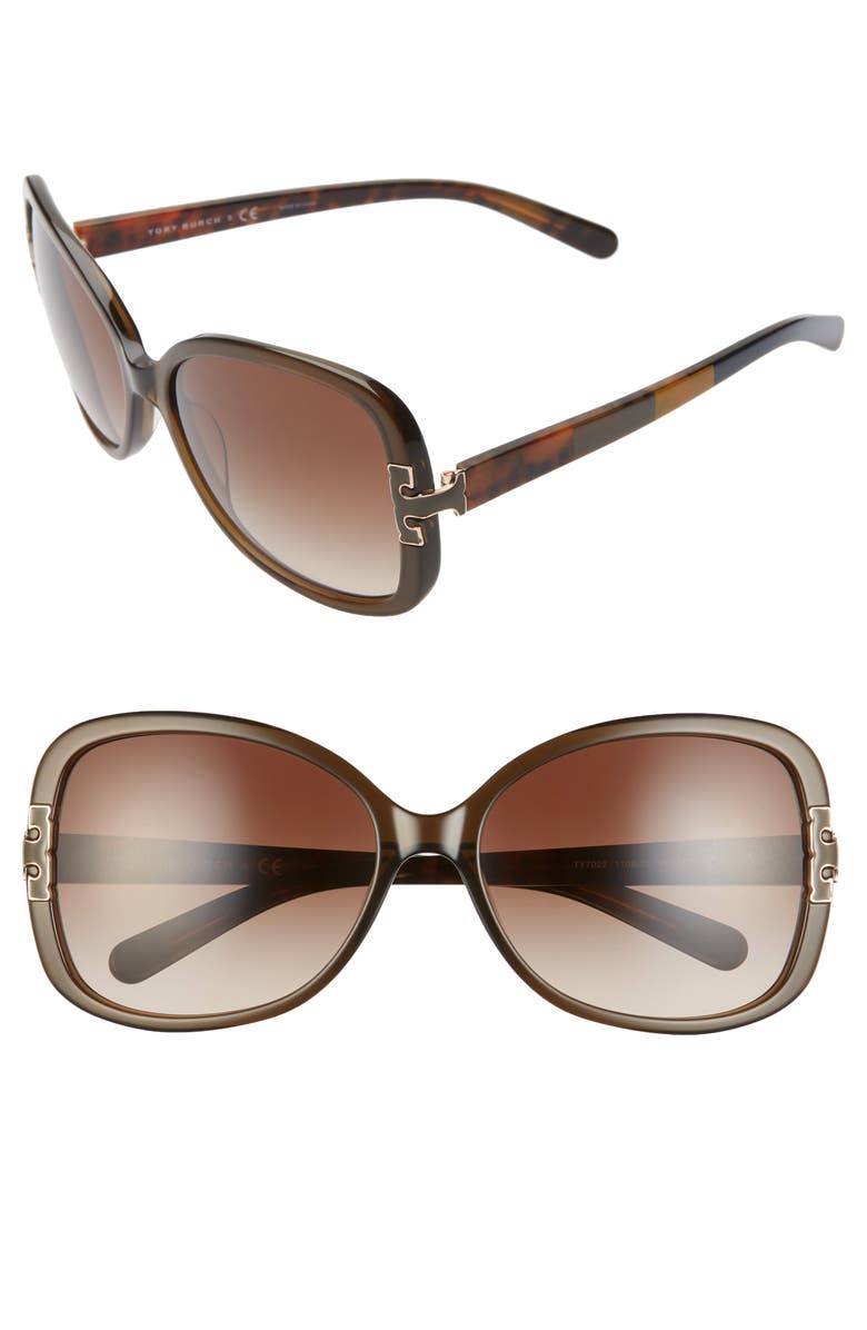 Tory Burch 59mm Oversized Sunglasses, Main, color,