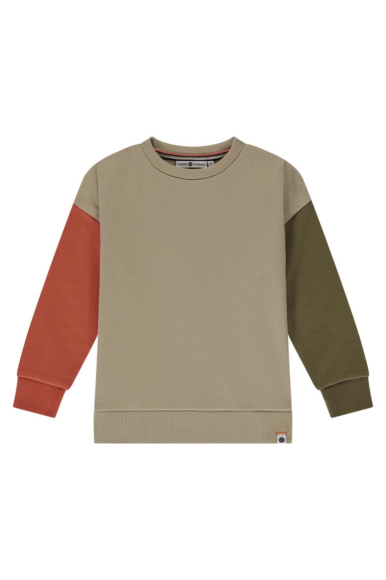 Colorblock Crewneck Sweatshirt, Main, color, Kit