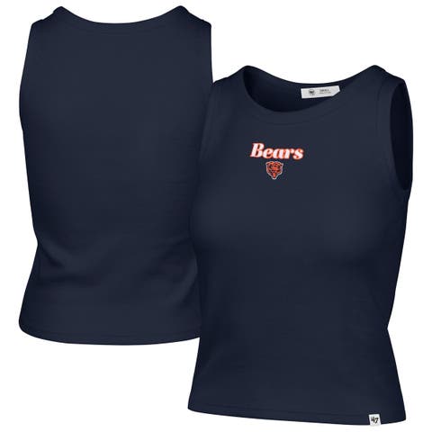 Women's '47  Navy Chicago Bears Cropped Straight Cut Ribbed Baby Tank Top