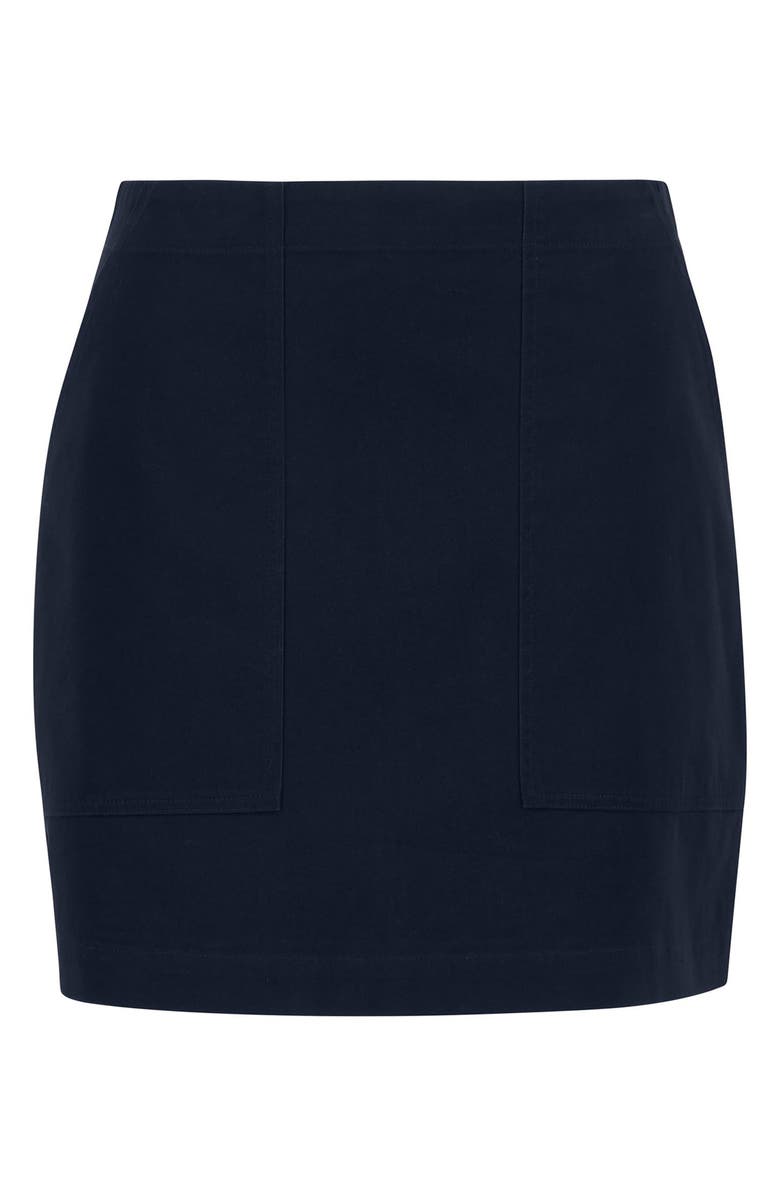 Barbour Cary Cotton Twill Miniskirt, Alternate, color, Navy
