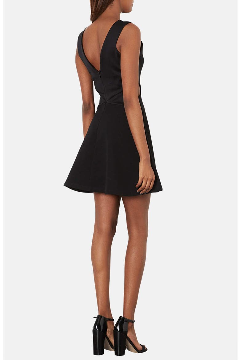 Cutout Skater Dress, Alternate, color, BLACK