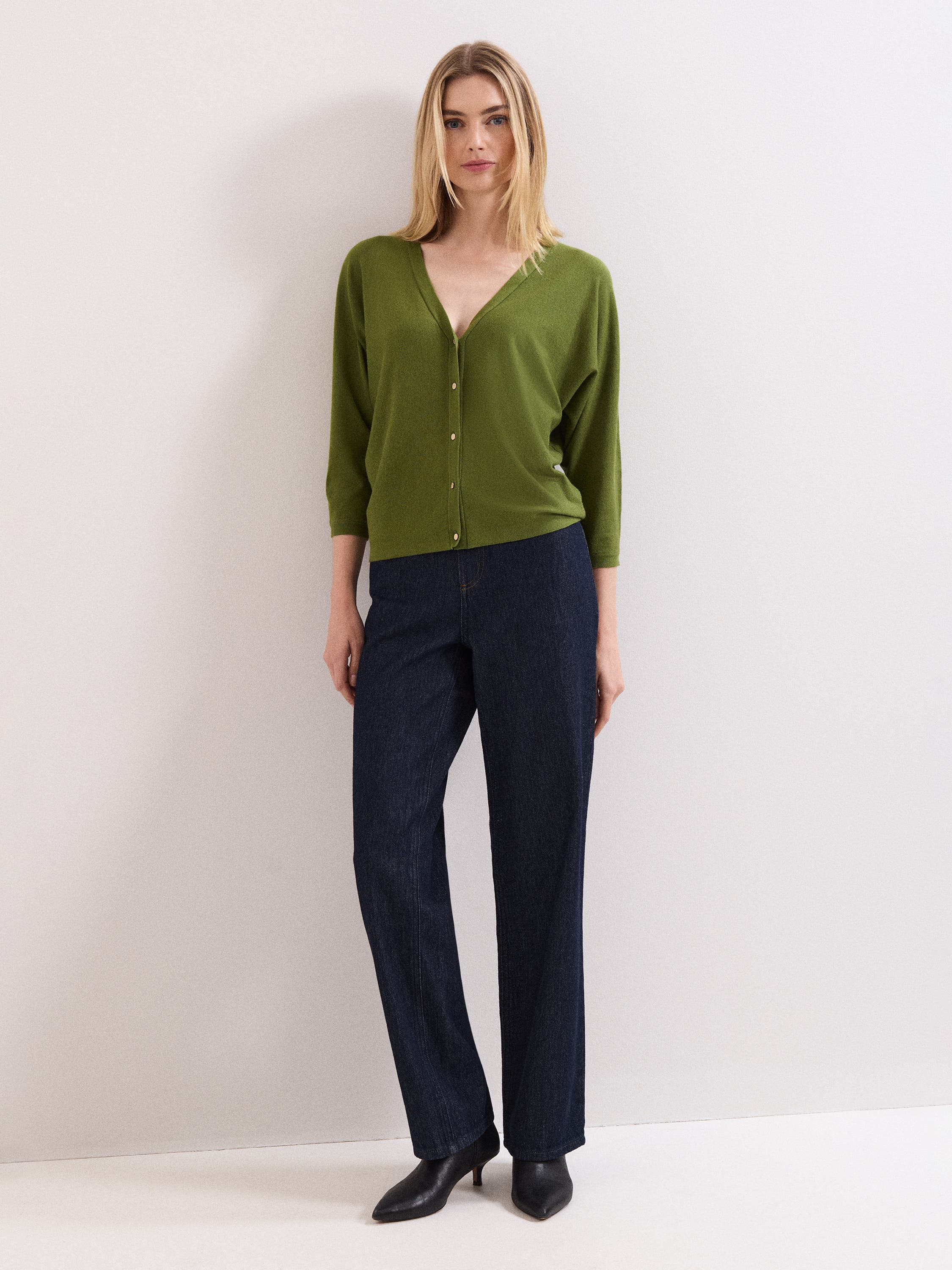 Cristine V-Neck Button-Up Cardigan - image 2