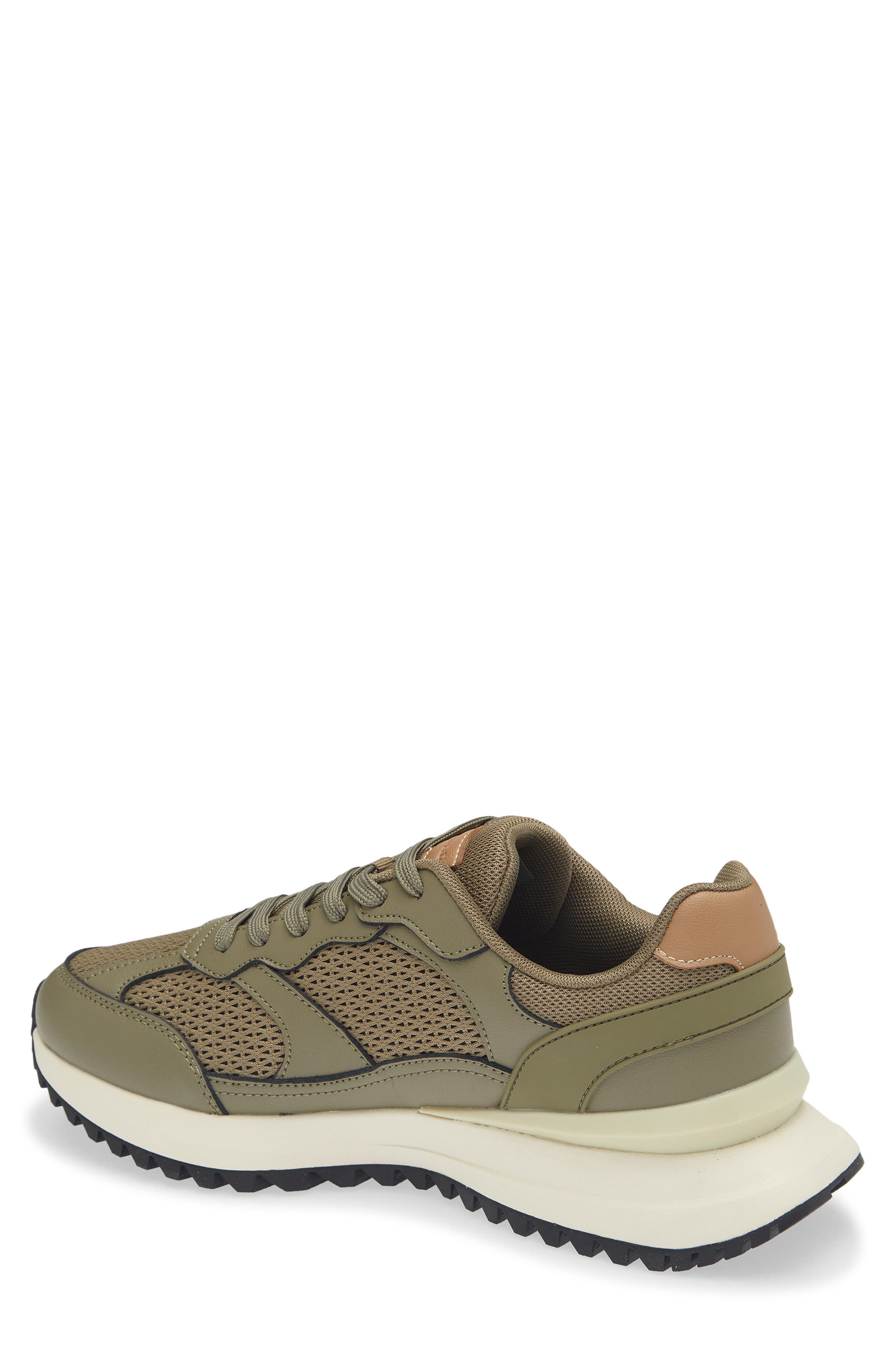 KARL LAGERFELD PARIS Clovis Mixed Media Sneaker, Alternate, color, Green