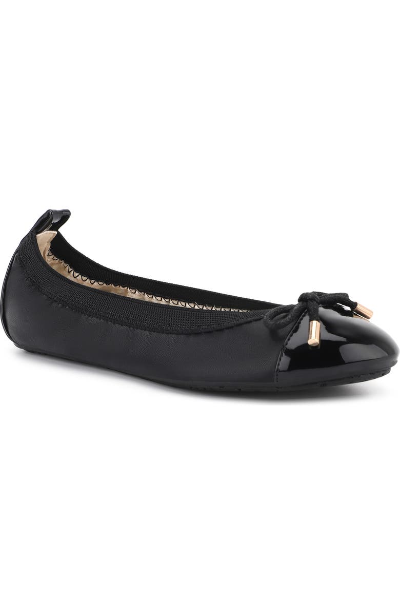 Yosi Samra Kids' Miss Samantha Ballet Flat, Main, color, Black/ Black