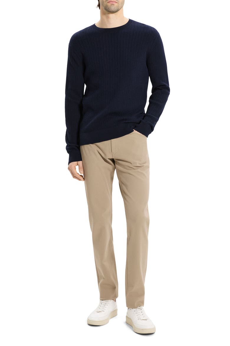 Riland Cable Stitch Cotton Crewneck Sweater, Alternate, color, BALTIC