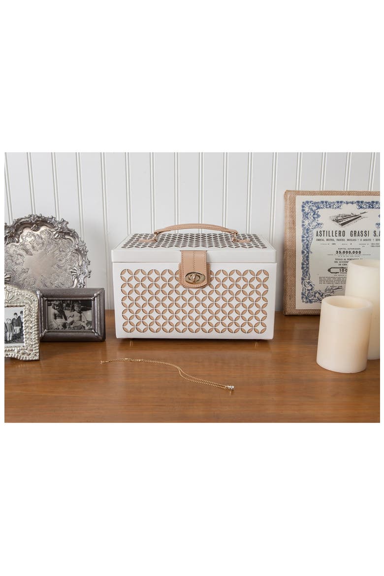 'Chloe' Jewelry Box, Alternate, color, CREAM