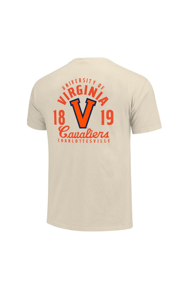 IMAGE ONE Men's Cream Virginia Cavaliers Comfort Colors Mascot Overlay T-Shirt, Alternate, color, 
