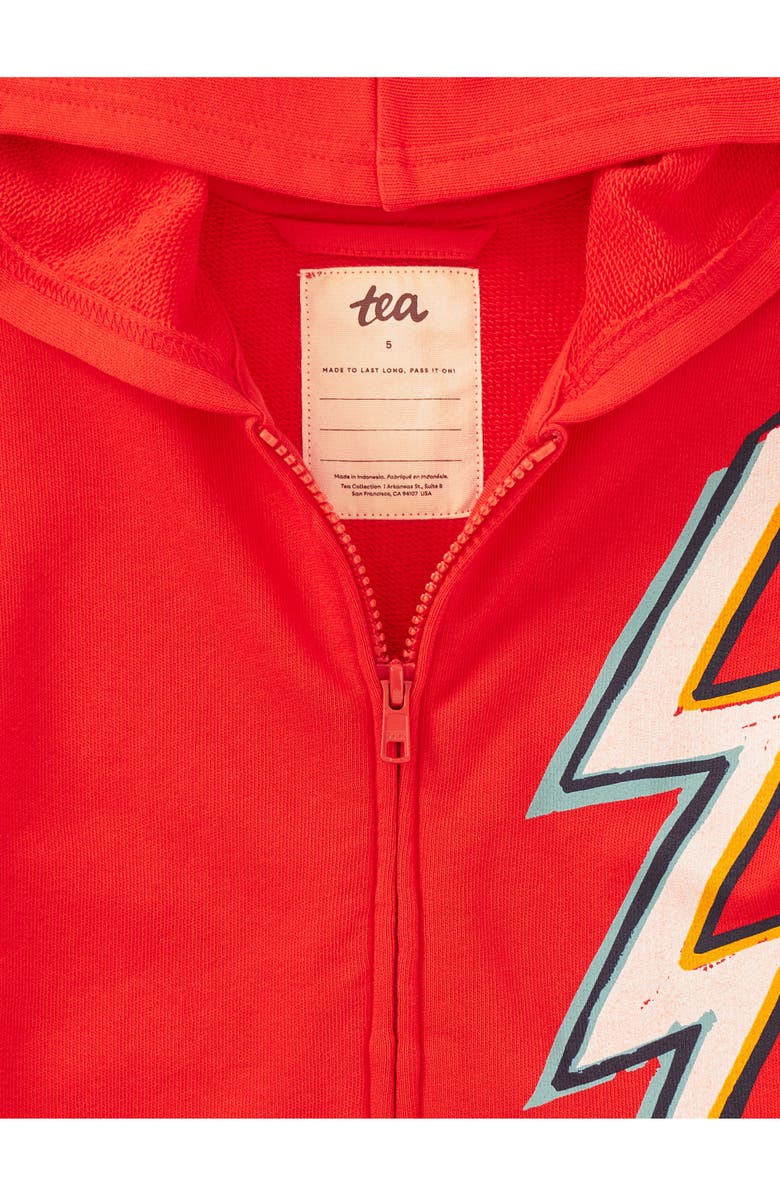 Tea Collection Lightning Bolt Easy Fit Hoodie, Alternate, color, Ray