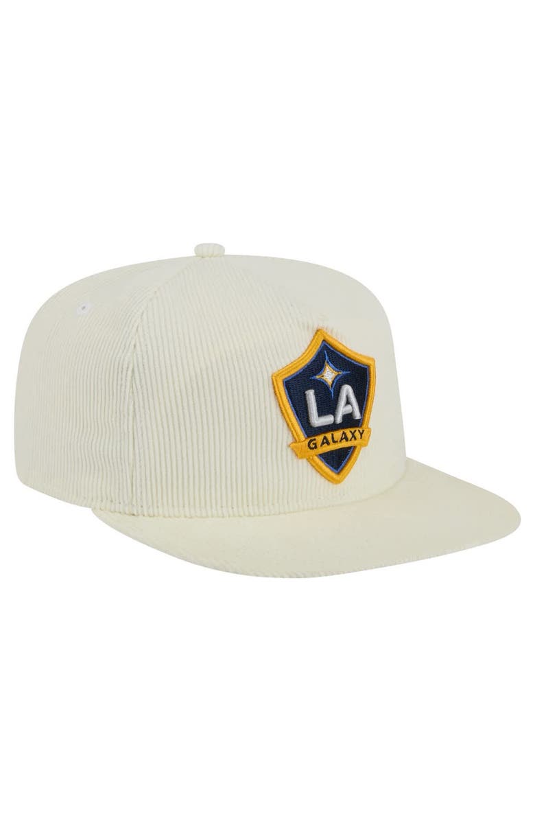 New Era Men's New Era  Cream LA Galaxy 2025 Kickoff Snapback Golfer Hat, Alternate, color, 