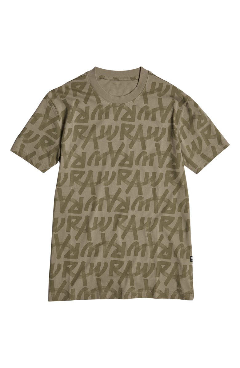 G-STAR Calligraphy Allover Graphic T-Shirt, Alternate, color, 