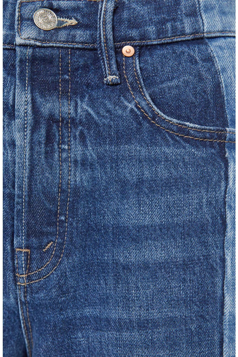 The Tux Sidestepper Sneak Frayed High Waist Bootcut Jeans, Alternate, color, DOUBLE TAKE