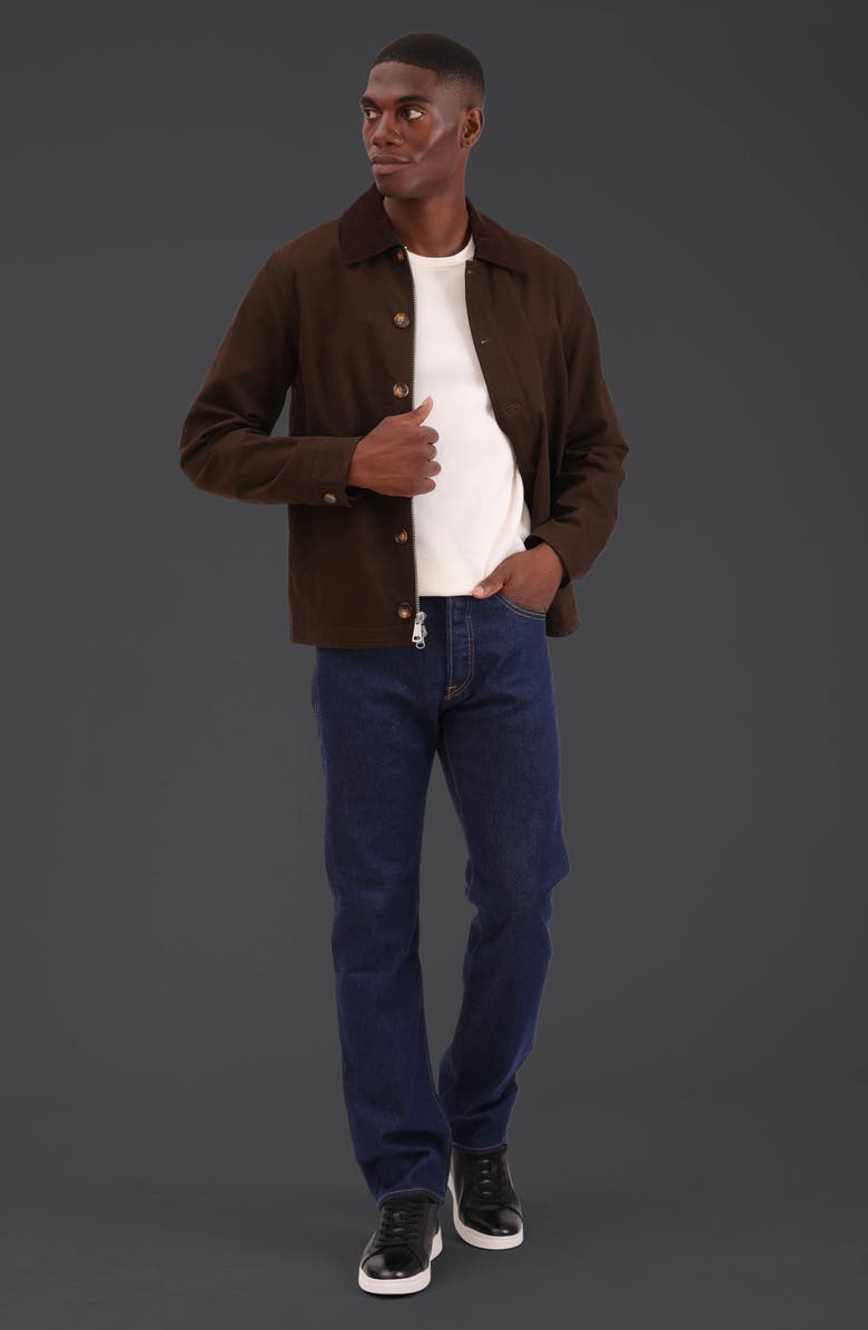 Bagatelle Classic Cotton Work Jacket, Alternate, color, Chocolate