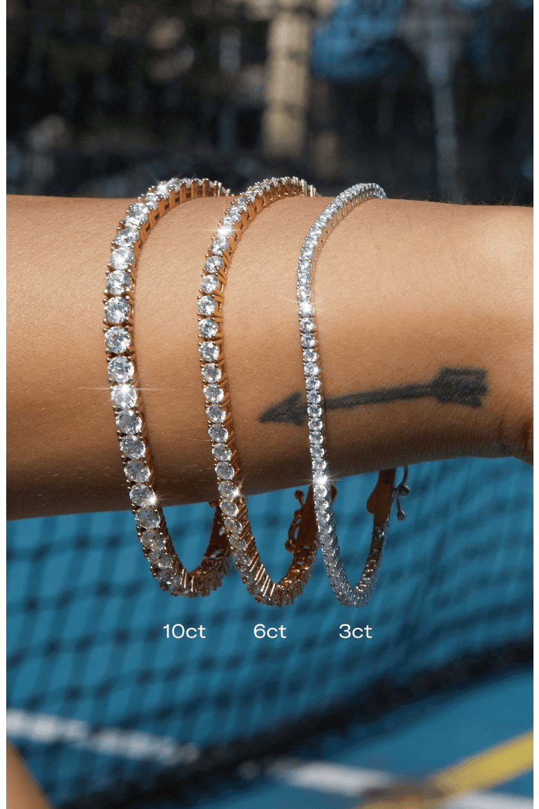 Lab Grown 3ct White Sapphire Tennis Bracelet, Alternate, color, White