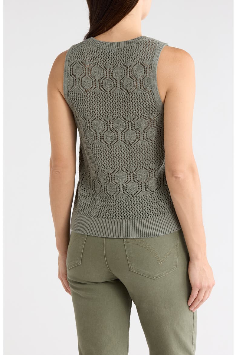 Honore Cotton Crochet Tank, Alternate, color, LIGHT AGAVE GREEN